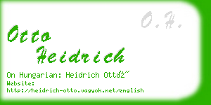 otto heidrich business card